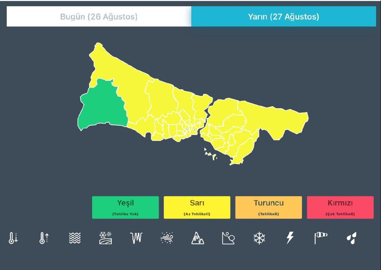 İstanbul için peş peşe sağanak yağış uyarısı! Meteoroloji saat verdi - 1. Resim