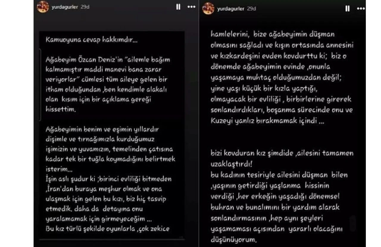 Özcan Deniz'in eşi ve kız kardeşi birbirine girdi!