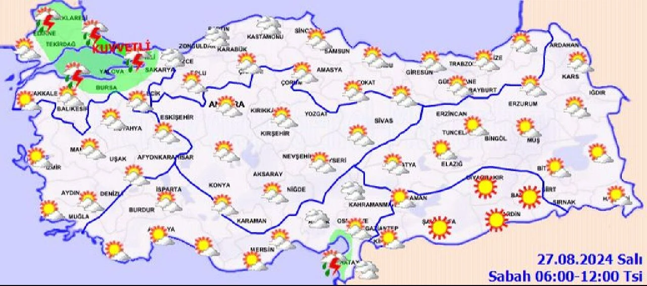 Meteoroloji İstanbul hava durumuna göre bugün yağmur yağacak 27 Ağustos