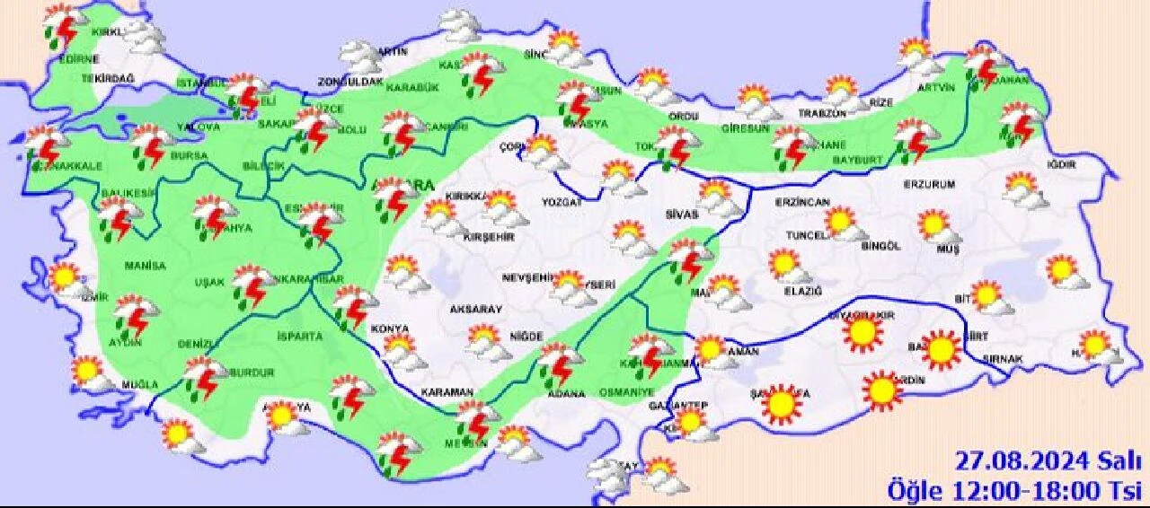 Meteoroloji İstanbul hava durumuna göre bugün yağmur yağacak 27 Ağustos