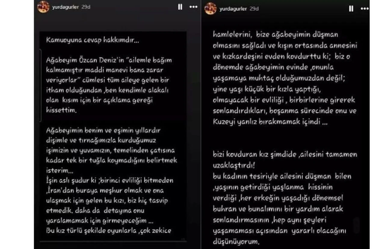 Özcan Deniz kız kardeşini tehdit etti! "Bir saygısızlığını daha bekliyor" - 2. Resim