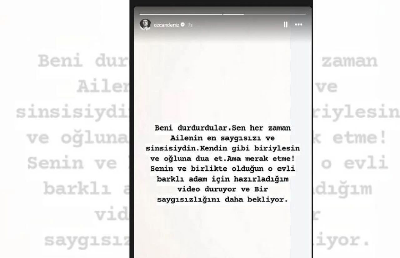 Özcan Deniz kız kardeşini tehdit etti! "Bir saygısızlığını daha bekliyor" - 1. Resim