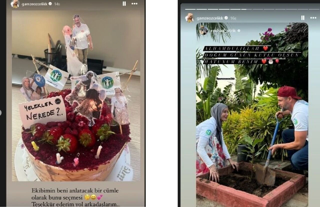 Reshad Strik'ten eşi Gamze Özçelik'e sürpriz kutlama!