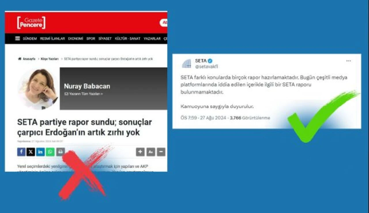 SETA'nın tartışılan Erdoğan raporu iddiasında DMM işin aslını açıkladı