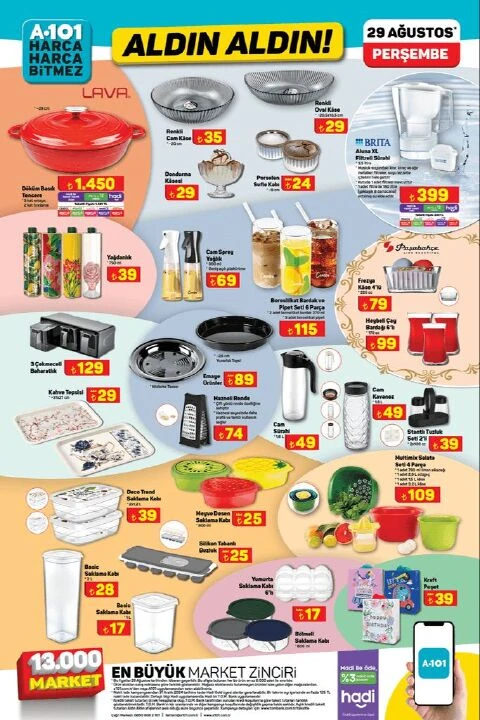 A101 29 Ağustos aktüel kataloğu veresiye okul malzemeleri satışıyla heyecanlandırıyor!