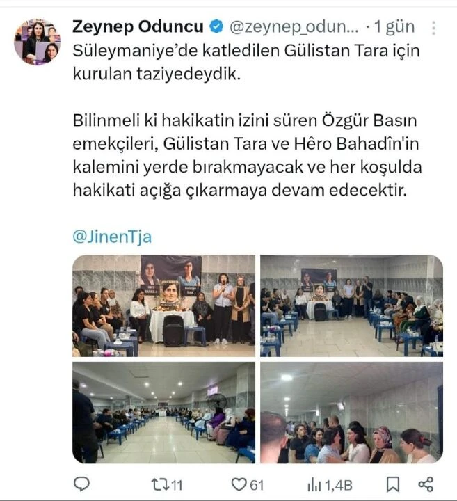 DEM'li Zeynep Oduncu, PKK'lı teröristin taziyesine katıldı