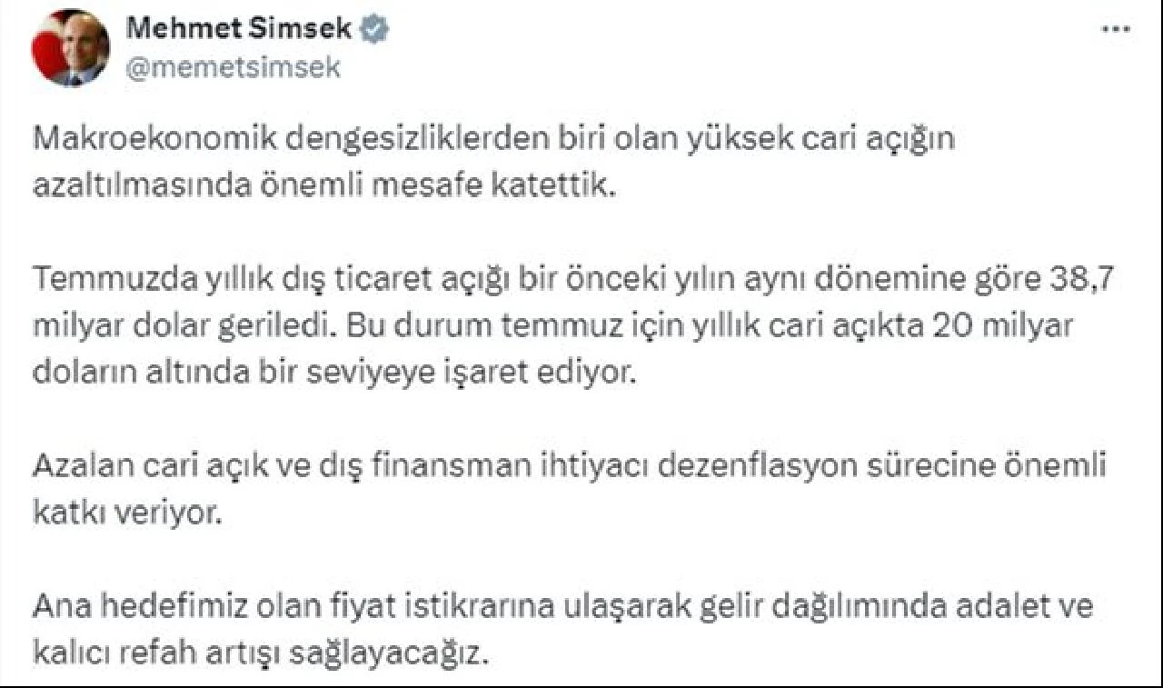 Dış ticaret açığı sert düştü! TÜİK açıkladı