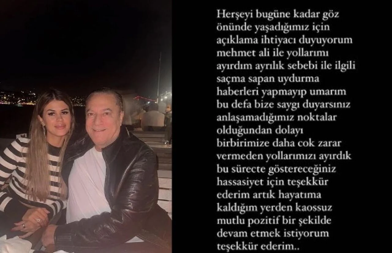 Gülseren Ceylan, Mehmet Ali Erbil ile ayrıldıklarını duyurdu