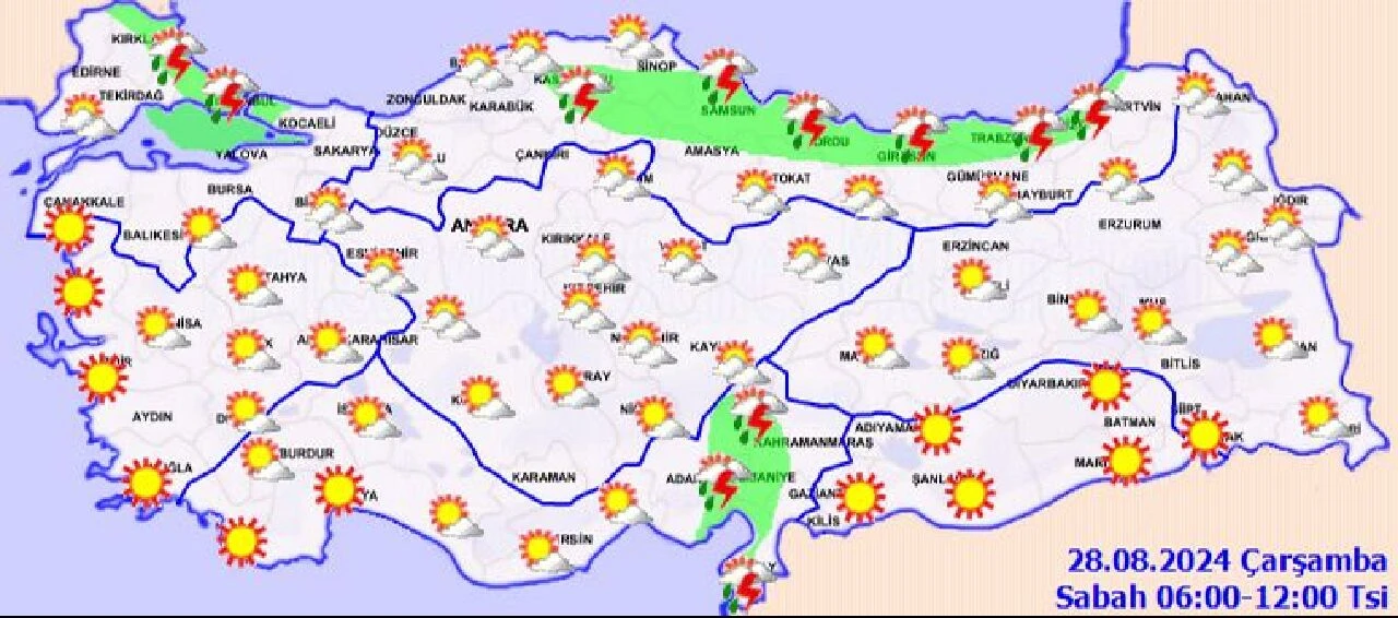 Meteoroloji İstanbul ve Ankara dahil birçok ili uyardı: Sel, su baskını ve fırtınaya dikkat! İşte 28 Ağustos 2024 il il hava durumu - 1. Resim