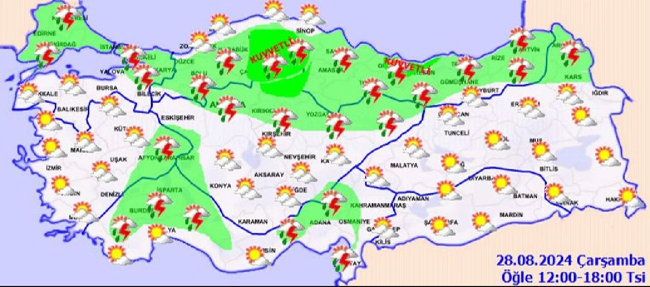 Meteoroloji İstanbul ve Ankara dahil birçok ili uyardı: Sel, su baskını ve fırtınaya dikkat! İşte 28 Ağustos 2024 il il hava durumu - 2. Resim
