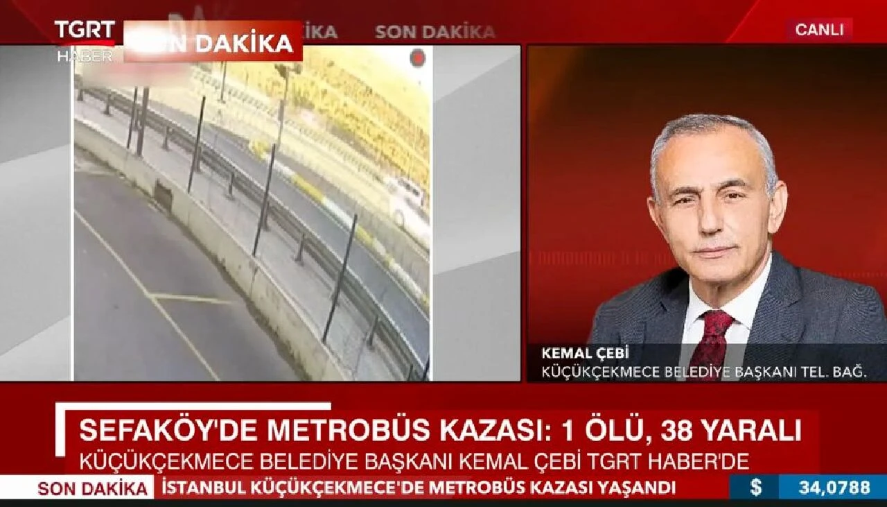 İstanbul Küçükçekmece metrobüs kaza anı görüntüleri paylaşıldı