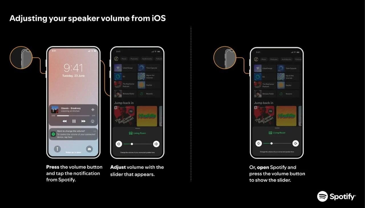 iPhone'da Spotify ses kontrolü zorlaştı! Fiziksel düğmelerin yerine artık bu yöntem alıyor - 2. Resim
