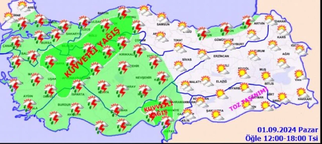 Eylül ayı İstanbul dahil yağışlarla başladı: Meteoroloji'den 3 ile sarı, 2 ile turuncu kodlu uyarı verildi - 2. Resim