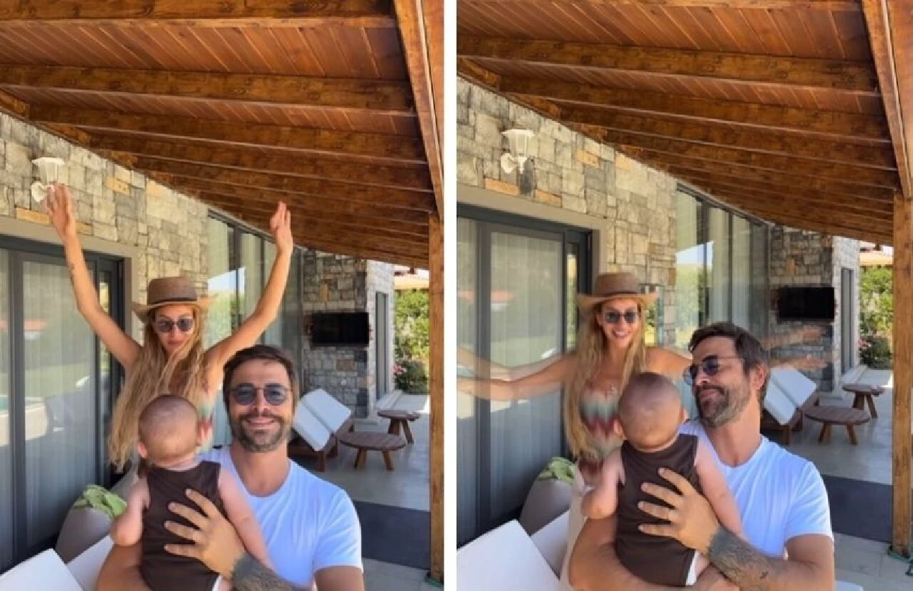 Ahmet Kural ile Çağla Gizem'den oğullarıyla ilk poz! Ünlü isimler yorum yağmuruna tuttu