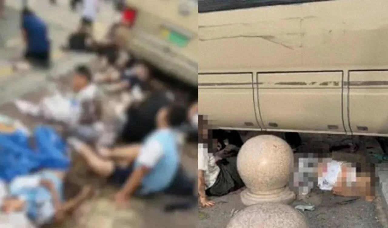 Çin'de okul servisi dehşeti! Ortalık kan gölüne döndü: En az 11 ölü - 1. Resim