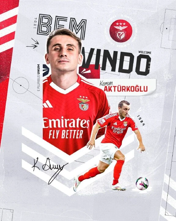 Kerem Aktürkoğlu resmen Benfica'da! Serbest kalma bedeli dudak uçuklattı - 1. Resim