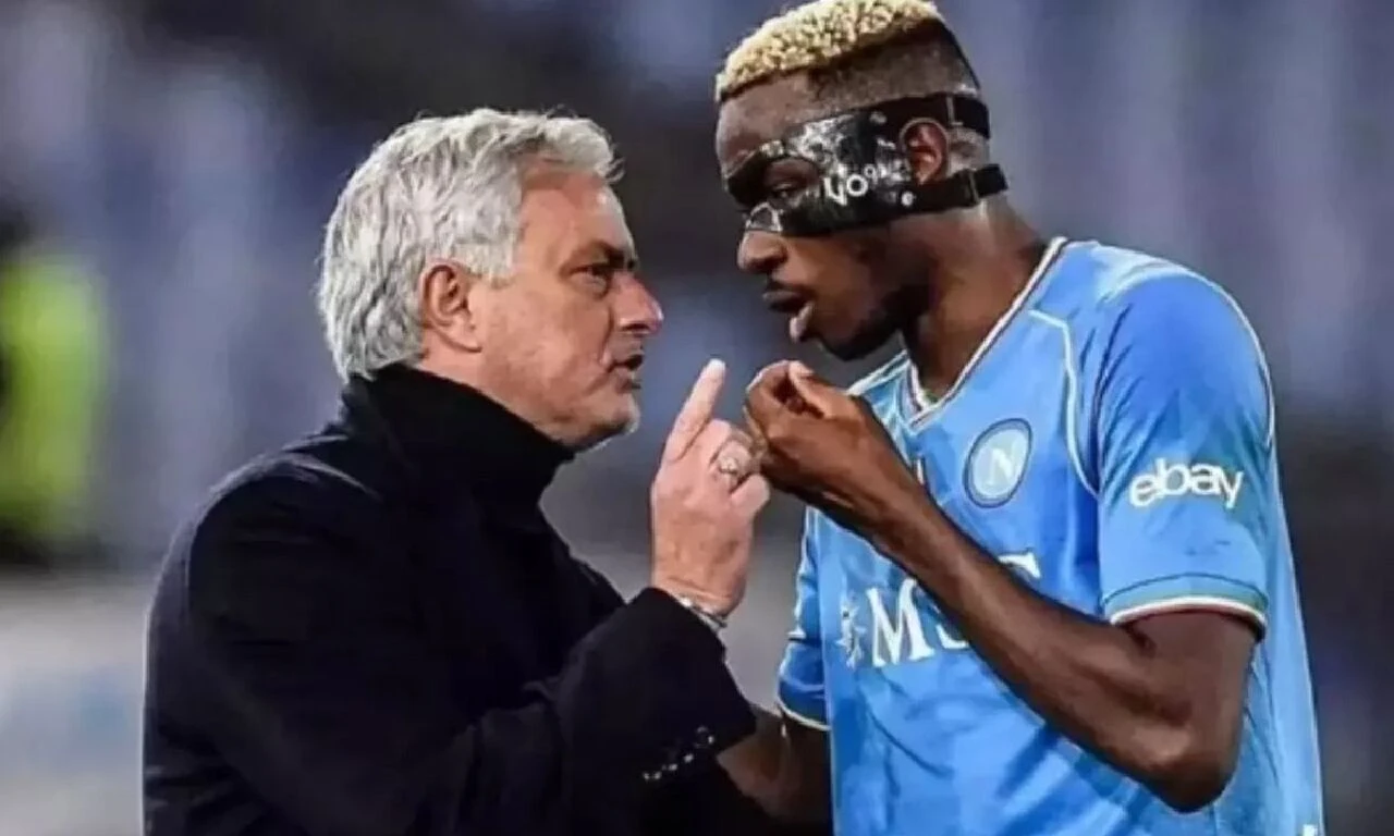 Mourinho'dan Osimhen için çarpıcı sözler! Sosyal medyada yeniden gündem oldu - 1. Resim