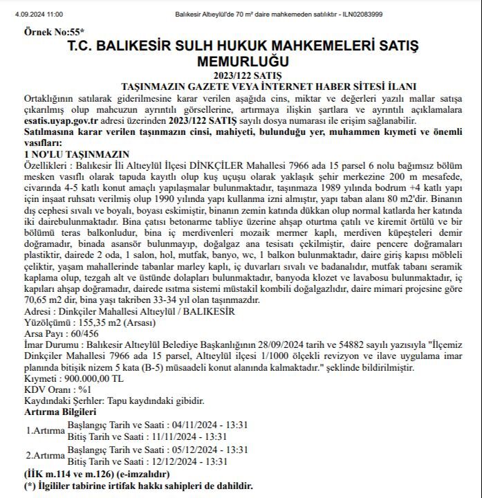 Konut müjdesi devlet ilanından geldi! 78 ilde fiyatı 1.5 milyon lira altında yüzlerce konut satılacak - 12. Resim