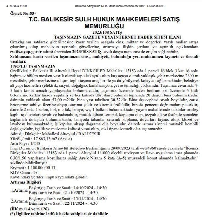 Konut müjdesi devlet ilanından geldi! 78 ilde fiyatı 1.5 milyon lira altında yüzlerce konut satılacak - 14. Resim