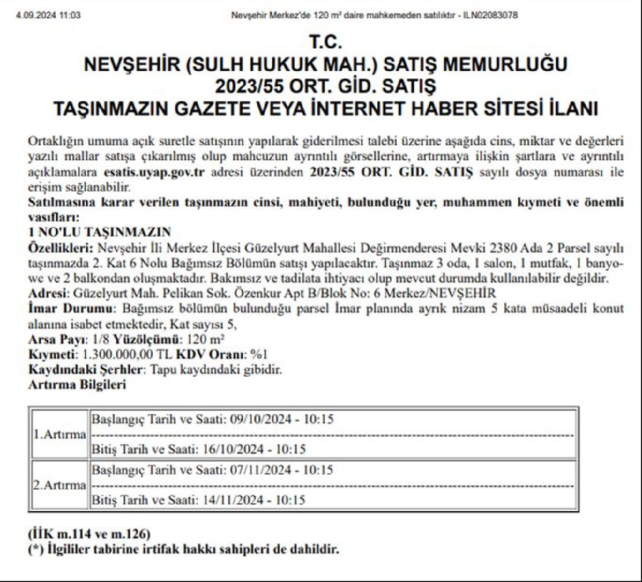 Konut müjdesi devlet ilanından geldi! 78 ilde fiyatı 1.5 milyon lira altında yüzlerce konut satılacak - 24. Resim