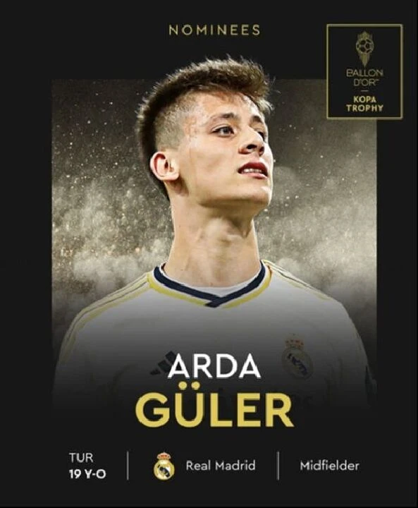 Arda Güler'in aday olduğu Kopa Trophy ödülü genç futbolculara veriliyor - 1. Resim