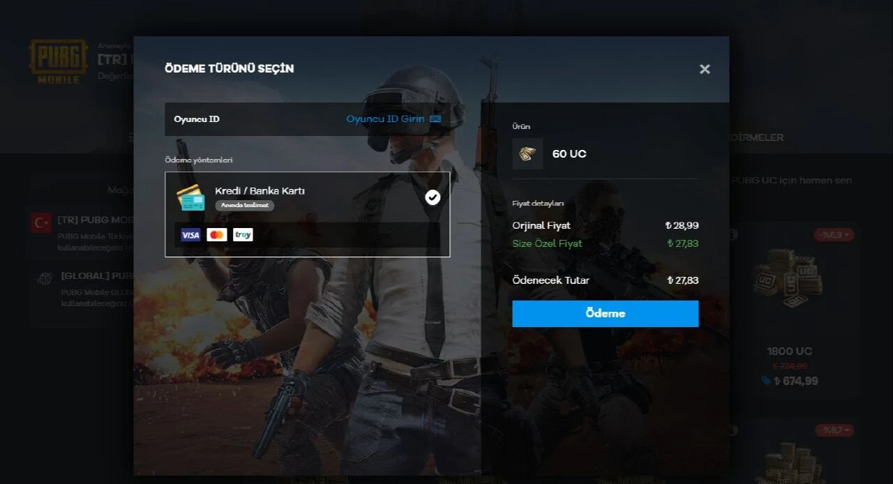 PUBG UC Satın al – PLYR farkıyla