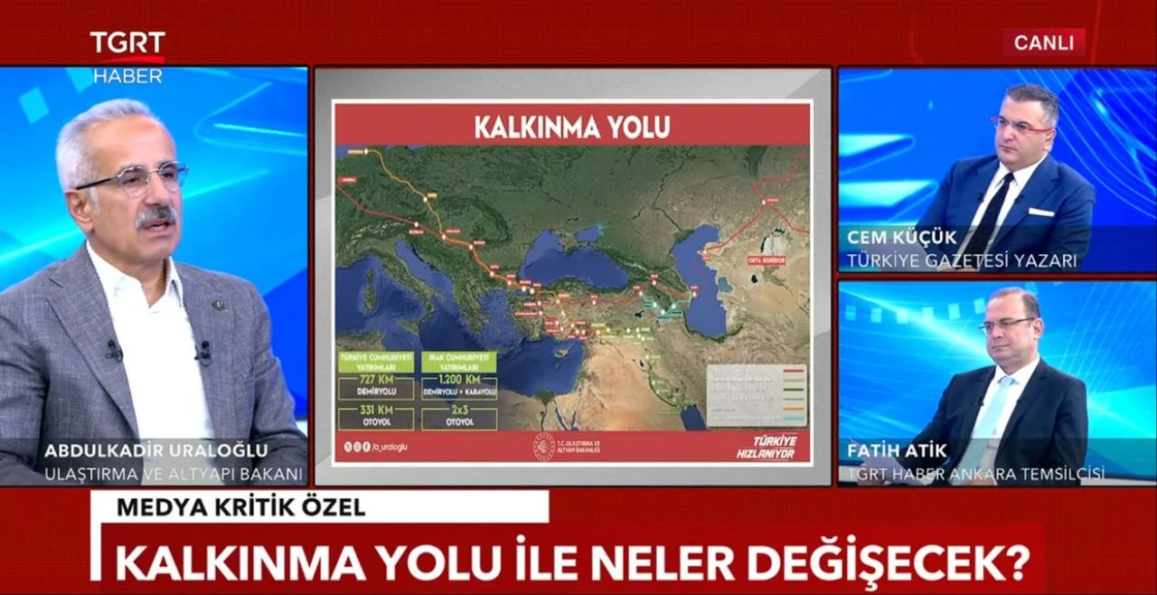 Son dakika | Ulaştırma Bakanı Abdulkadir Uraloğlu TGRT Haber'de - 1. Resim