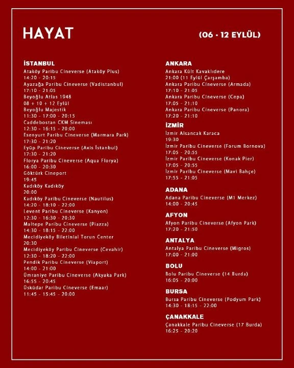 Türkiye'nin Oscar aday adayı filmi 'Hayat' bazı illerde yeniden vizyona girdi