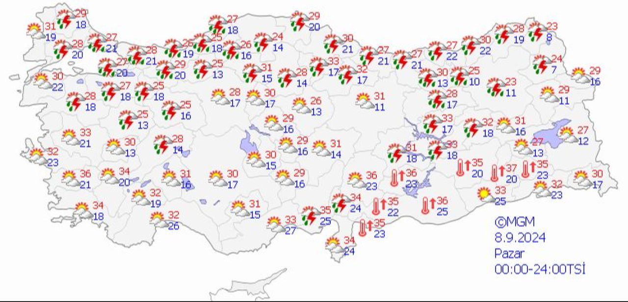 Meteoroloji'den hafta sonu plan yapanlara uyarı: 6 ilde şiddetli yağacak! İşte 7 Eylül 2024 hava durumu raporu - 3. Resim