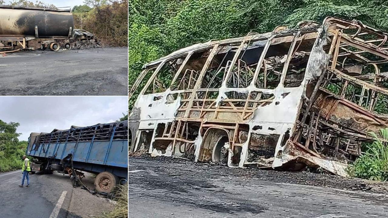 Katliam gibi kaza! Tankerle otobüs çarpıştı: 13 ölü, 45 yaralı