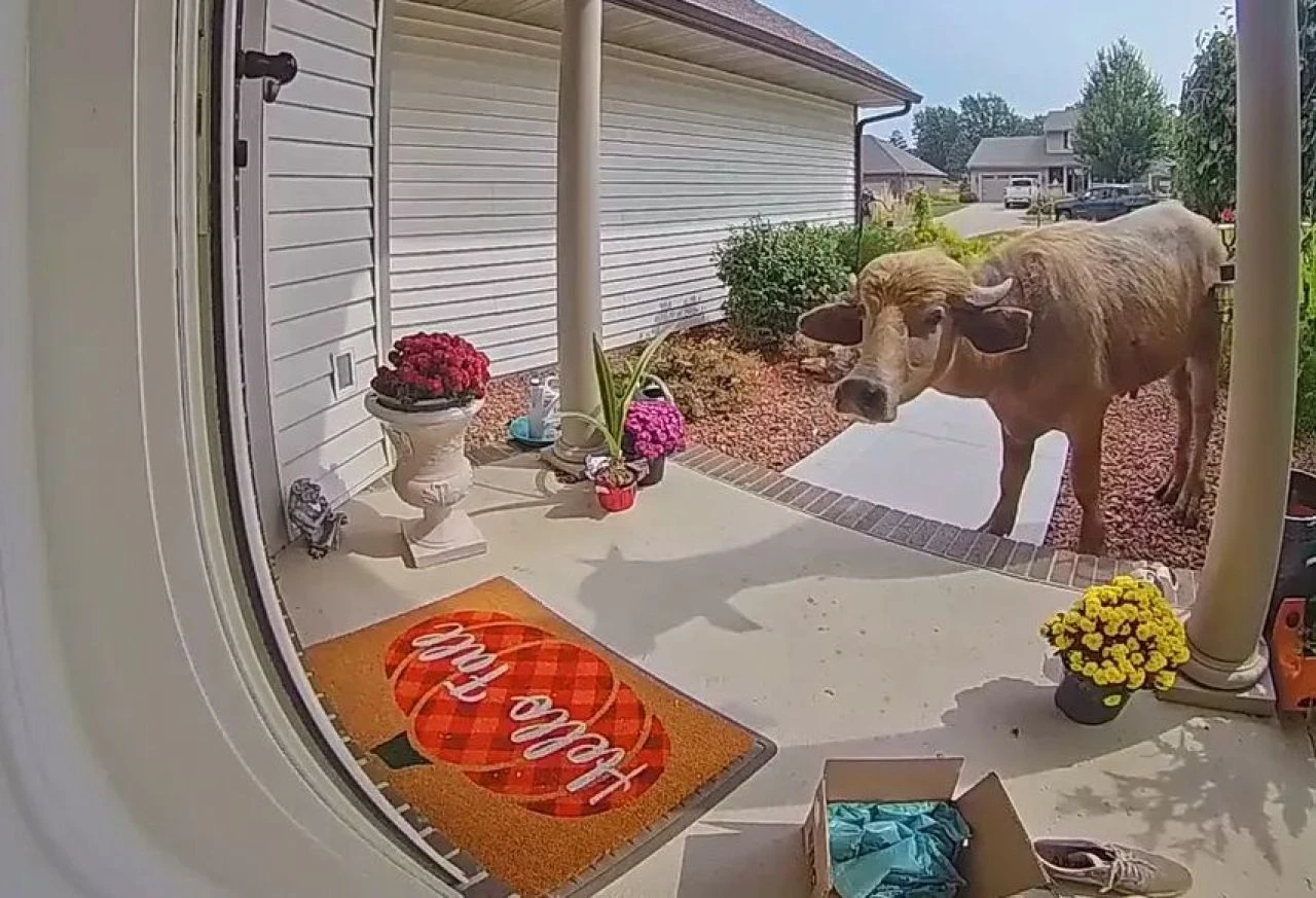 ABD'yi karıştıran çılgın manda halk kahramanı oldu! Kesimden kaçtı, yaralı halde polisi atlattı... - 1. Resim