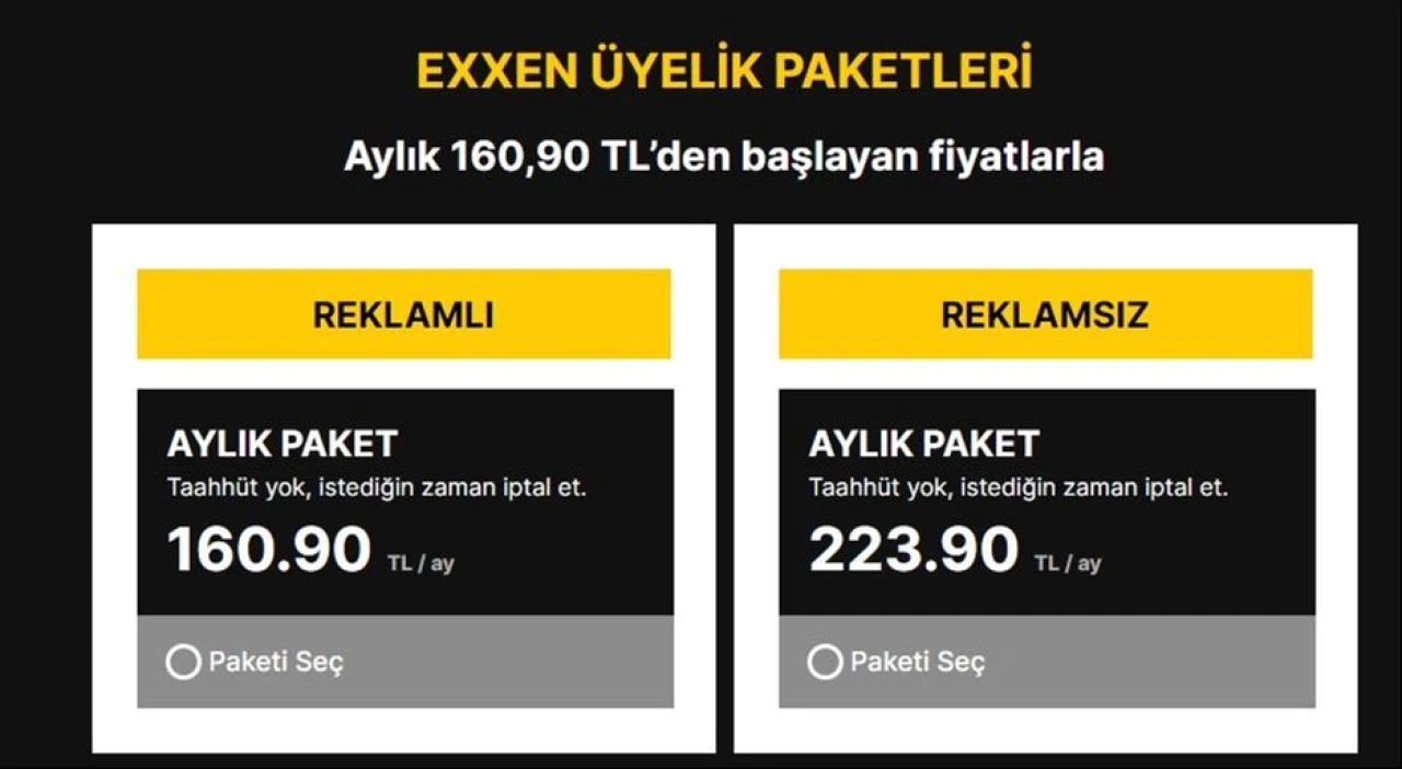 Exxen zammı sonrası reklamsız paket 223,90 TL'ye çıktı - 2. Resim