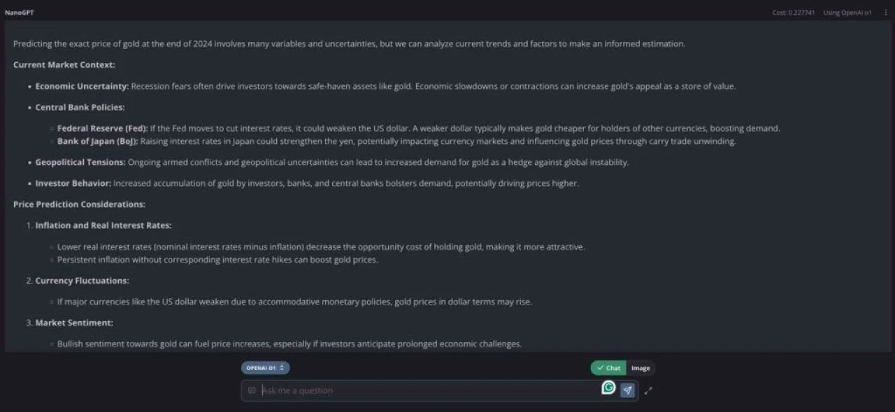 Altın için 3 kritik rakam! OpenAI'in yeni versiyonunda altın için yıl sonu tahmini yapıldı