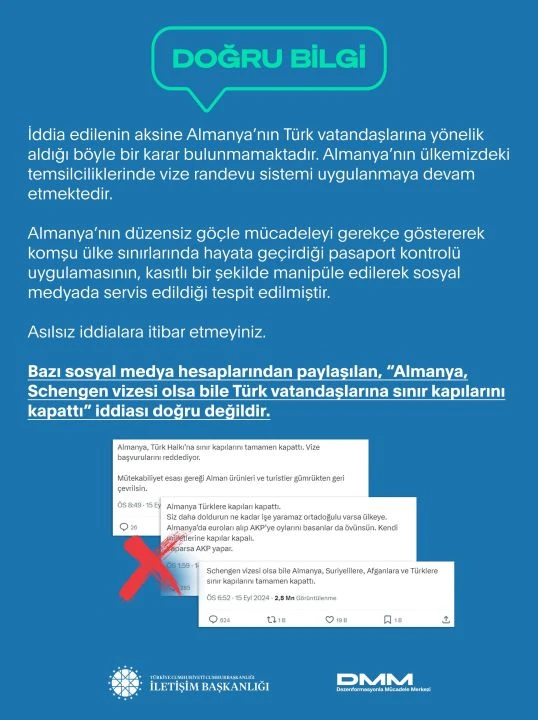 Schengen vizesi iddiası gündem oldu! Almanya kapıları kapattı mı? Resmi açıklama geldi