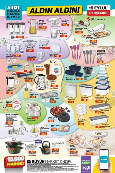 A101 19 Eylül aktüel kataloğunda ATV, moped, Samsung mikrodalga fırın, genç odası, köşe koltuk yer alıyor