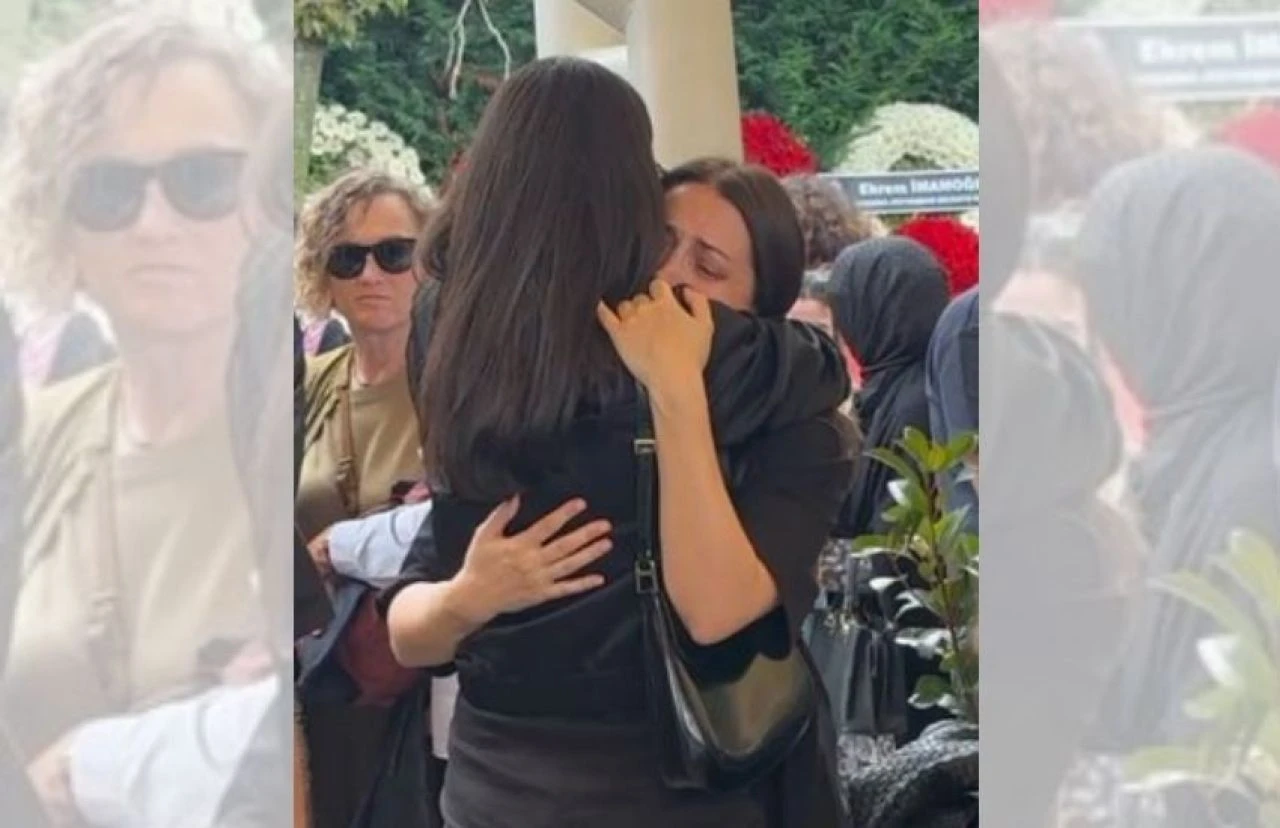 İrem Sak, Birce Akalay'ın omzunda ağladı! Babasına gözyaşları içinde veda etti