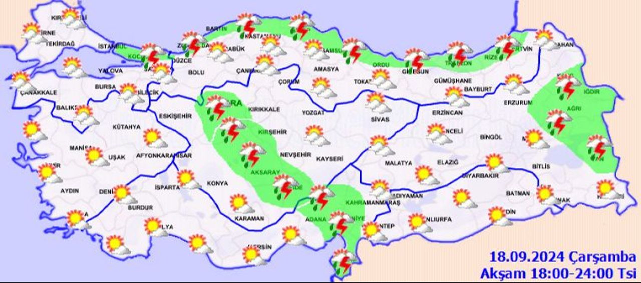 Meteoroloji saat vererek uyardı: İstanbul dahil birçok ilde yağmur var! İşte 18 Eylül 2024 hava durumu raporu - 3. Resim