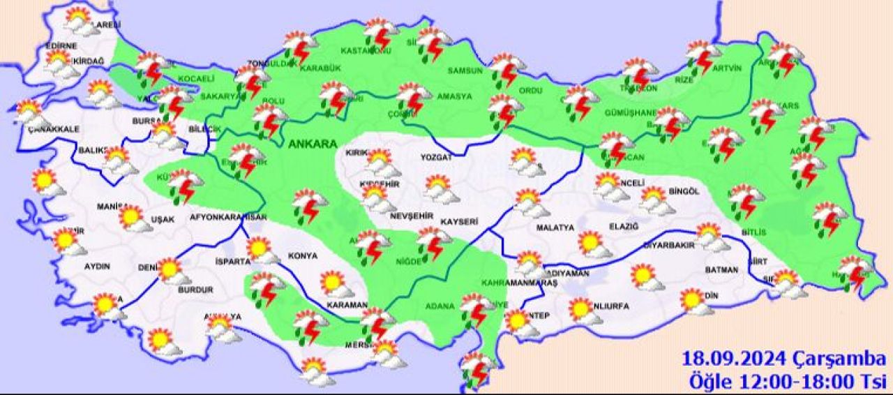 Meteoroloji saat vererek uyardı: İstanbul dahil birçok ilde yağmur var! İşte 18 Eylül 2024 hava durumu raporu - 2. Resim