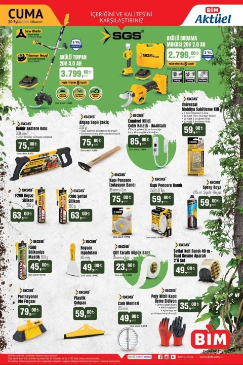BİM 20 Eylül kataloğu Rivero 125 cc motosiklet, buharlı temizleme cihazı, akülü vidalama seti ve saça boncuk takma seti yer alıyor