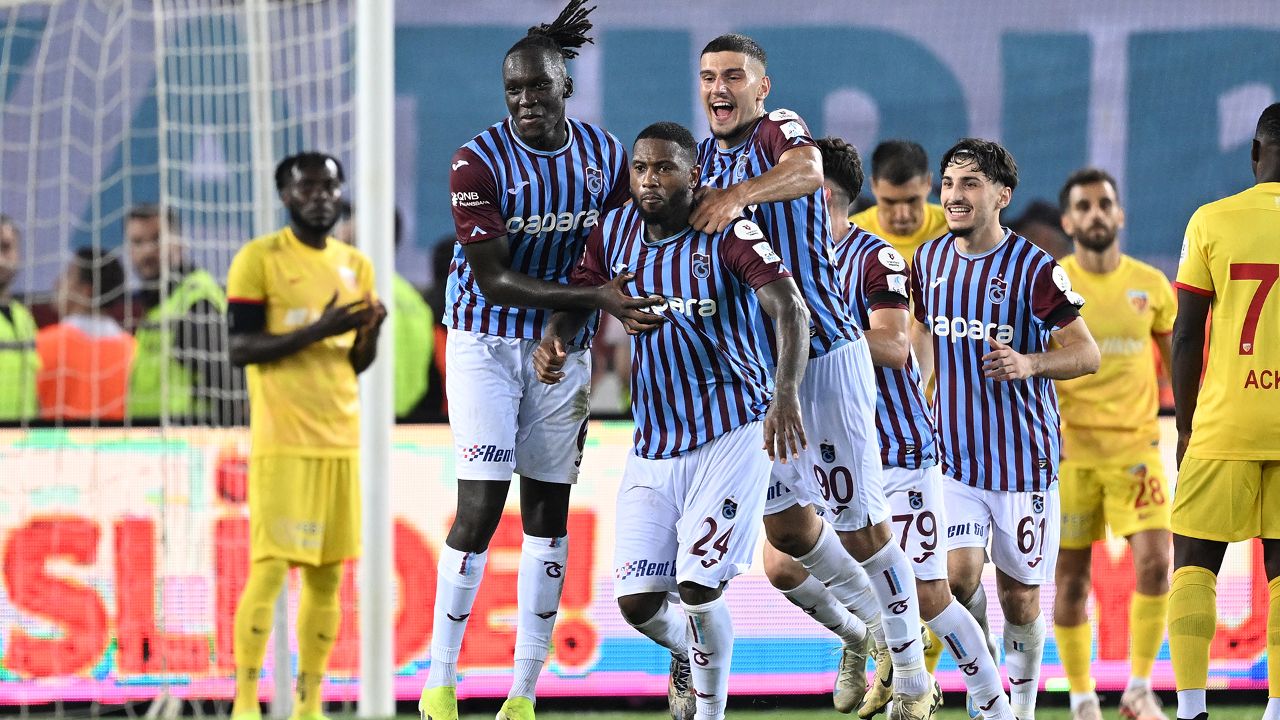 Trabzonspor geriden geldiği maçta Kayserispor&#039;la 2-2 berabere kaldı! 