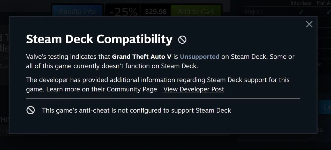 GTA 5 BattleEye güncellemesi, Steam Deck sürümünü bozdu! Rockstar'dan jet hızıyla açıklama - 1. Resim