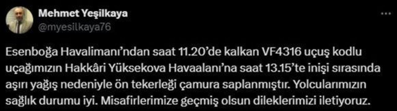 Son dakika | Hakkari'de yolcu uçağı pistten çıktı: İşte bölgeden ilk görüntüler - 3. Resim