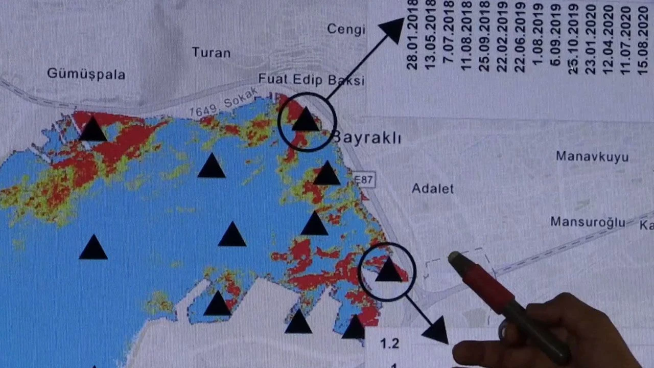 İzmir Körfezi'ndeki çevre kirliliğinin haritası uzaydan görüntülendi! Türk bilim insanları özel kod yazarak işaretledi - 3. Resim