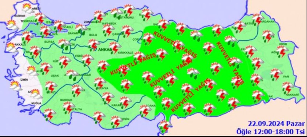 Meteoroloji haritayı yayımladı, tüm yurdu saracak! Sonbahar provası 3 gün sonra bitiyor - 1. Resim