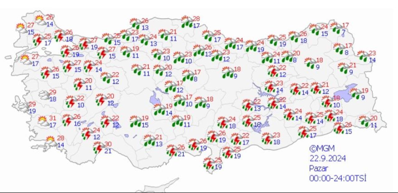 Meteoroloji haritayı yayımladı, tüm yurdu saracak! Sonbahar provası 3 gün sonra bitiyor - 2. Resim