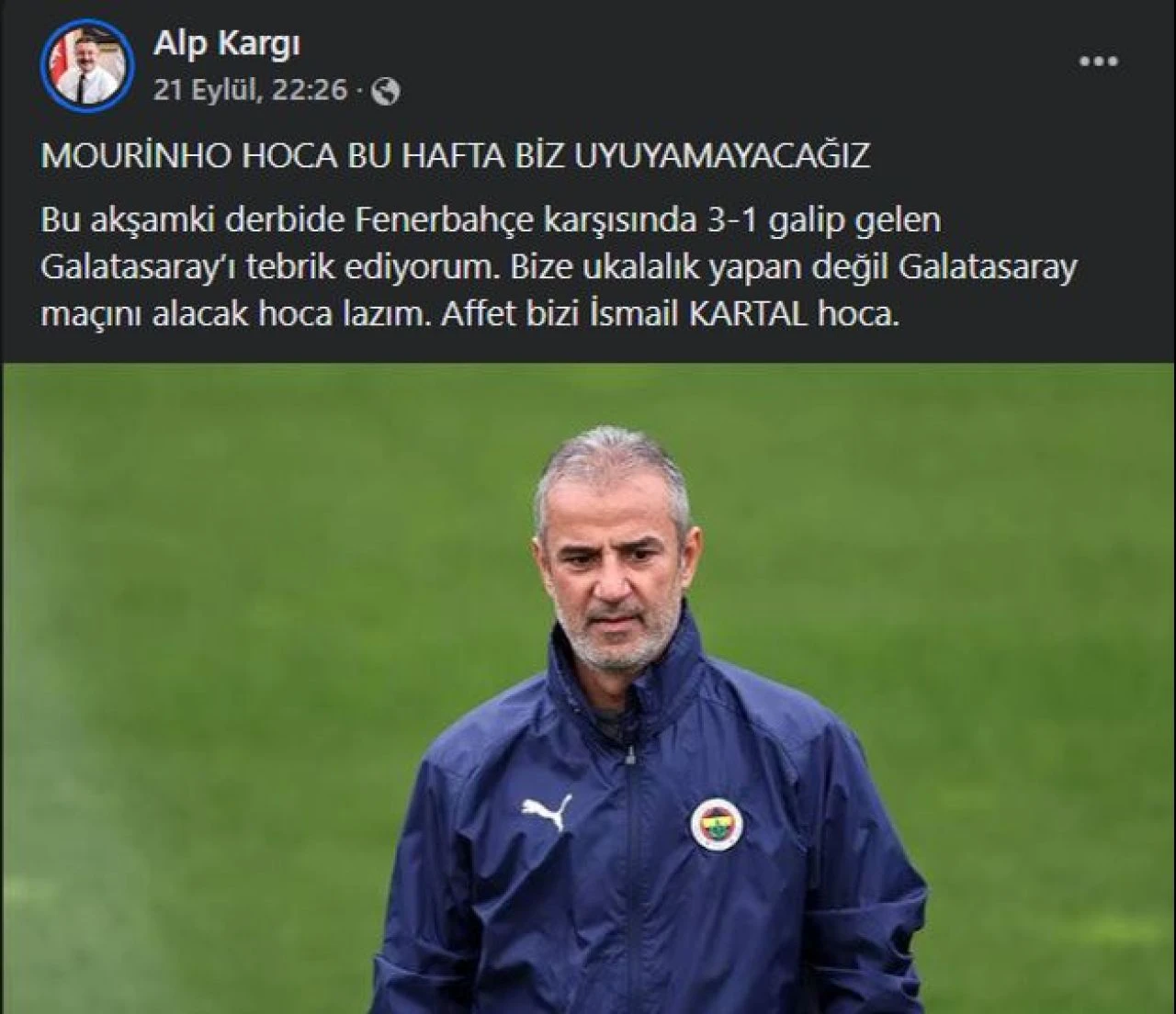 Merzifon Belediye Başkanı isyan etti! Mourinho'ya tepki gösterip İsmail Kartal'ı göreve çağırdı - 2. Resim