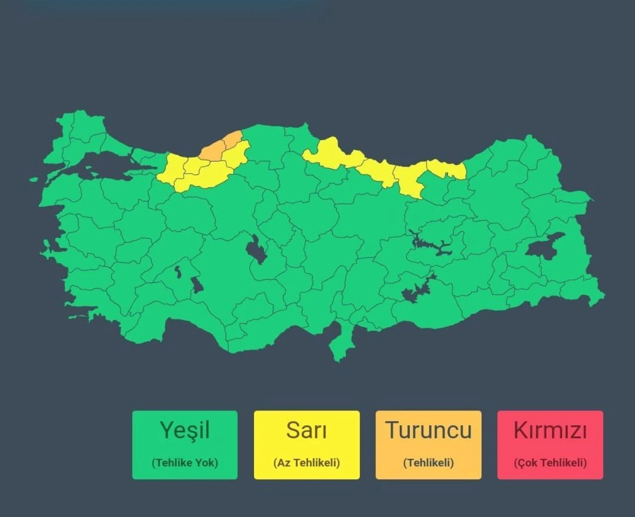 Meteoroloji ve AFAD paylaştı: 2 il için turuncu, 5 il için sarı kodlu uyarı yapıldı! - 2. Resim