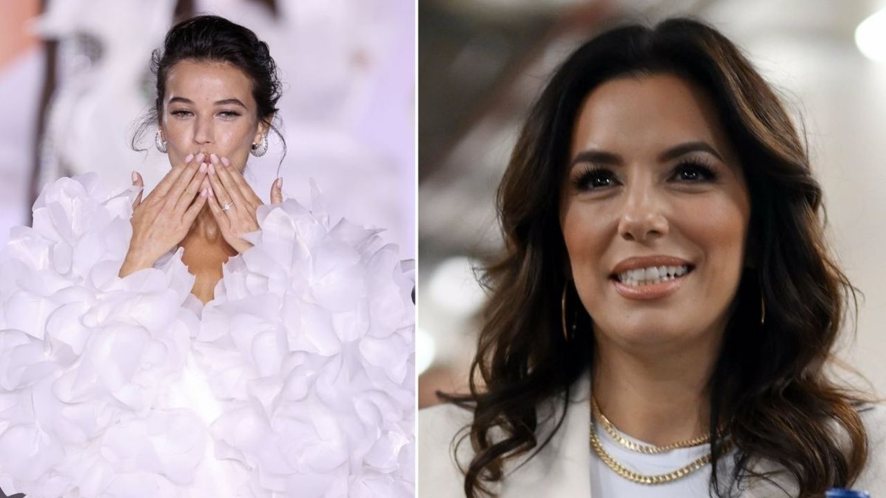 Pınar Deniz dünyaca ünlü isimlerle defilede yürüdü! Eva Longoria ile yer kapmaca oynadı - Magazin