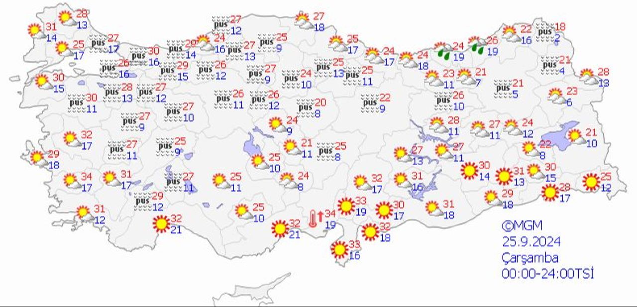 Meteoroloji 25 Eylül hava durumu raporu yayımlandı! Sis ve pus geliyor - 1. Resim