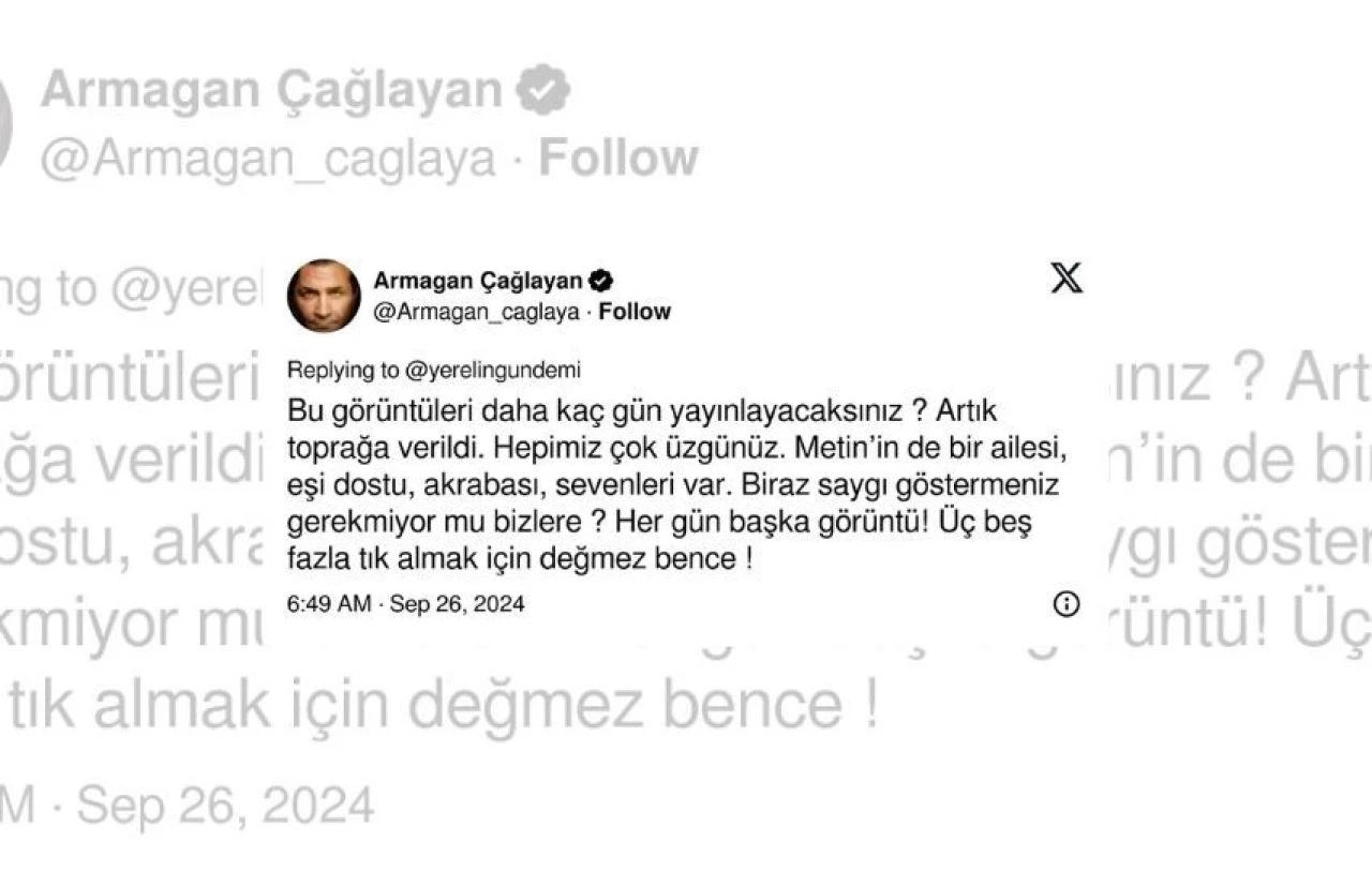 Armağan Çağlayan Metin Arolat’ın son anlarına ait videonun paylaşılmasına böyle tepki gösterdi - 1. Resim